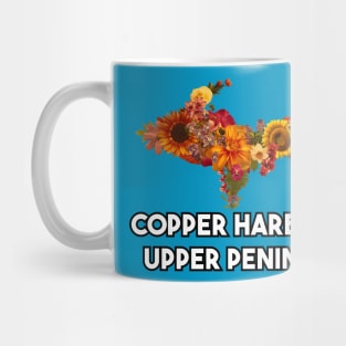 Floral Copper Harbor UP Logo Mug